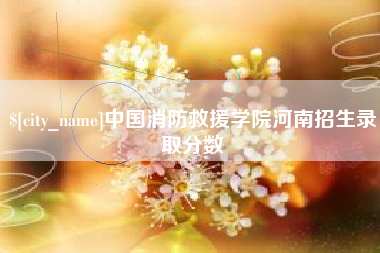 漳浦中国消防救援学院河南招生录取分数