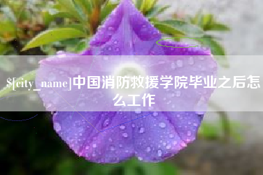 漳浦中国消防救援学院毕业之后怎么工作