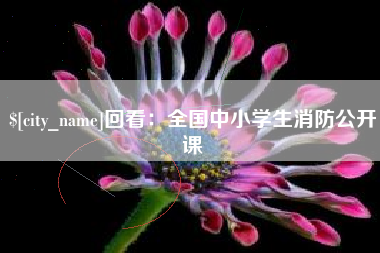 漳浦回看：全国中小学生消防公开课