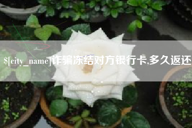 漳浦诈骗冻结对方银行卡,多久返还