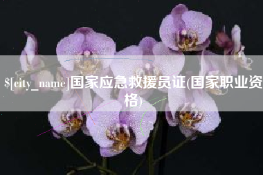 漳浦国家应急救援员证(国家职业资格)