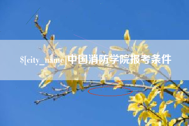 漳浦中国消防学院报考条件