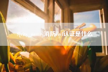 漳浦消防cccf认证是什么