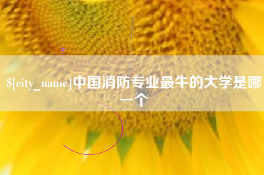漳浦中国消防专业最牛的大学是哪一个