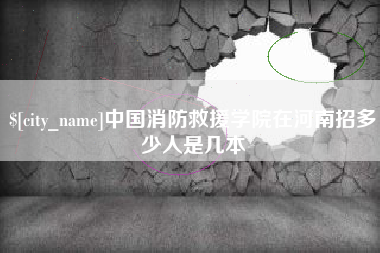 漳浦中国消防救援学院在河南招多少人是几本