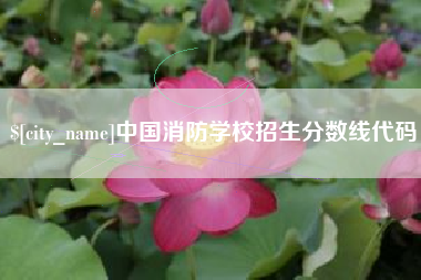漳浦中国消防学校招生分数线代码