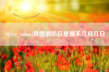 漳浦我国消防日是哪天几月几日