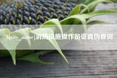 漳浦消防设施操作员证真伪查询