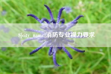漳浦消防专业视力要求