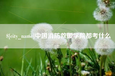 漳浦中国消防救援学院都考什么