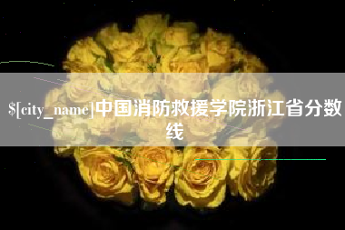 漳浦中国消防救援学院浙江省分数线