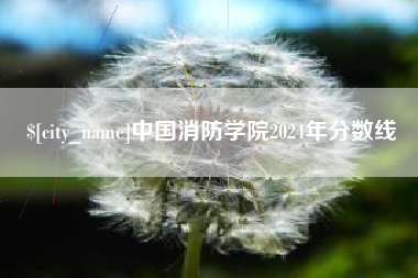 漳浦中国消防学院2024年分数线