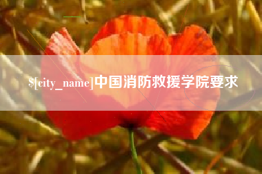 漳浦中国消防救援学院要求