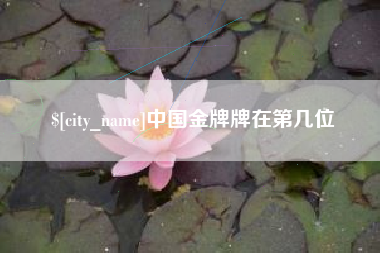 漳浦中国金牌牌在第几位