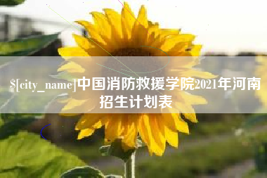 漳浦中国消防救援学院2021年河南招生计划表