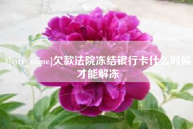 漳浦欠款法院冻结银行卡什么时候才能解冻