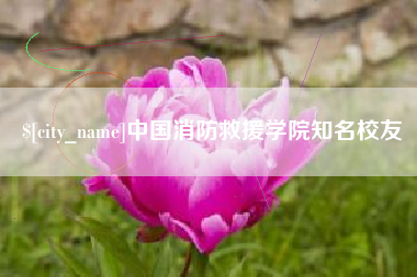 漳浦中国消防救援学院知名校友