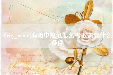 漳浦消防中控证怎么考取需要什么条件
