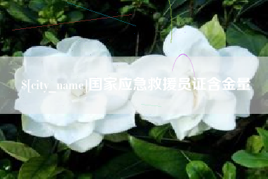 漳浦国家应急救援员证含金量
