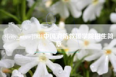 漳浦2021中国消防救援学院招生简章