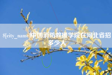 漳浦中国消防救援学院在河北省招多少人