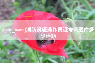 漳浦消防设施操作员证考试题库多少道题