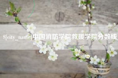 漳浦中国消防学院救援学院分数线