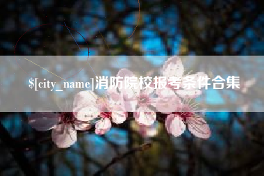 漳浦消防院校报考条件合集